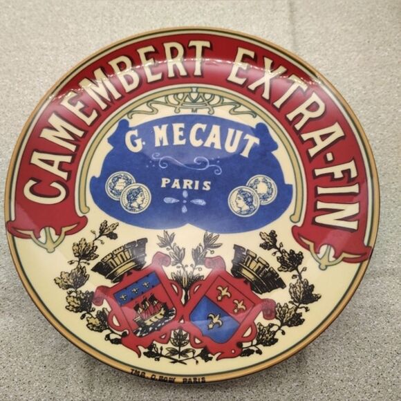 Vintage Camembert Cheese Plates Plate Set X 4 Home Party Kitchen - Picture 5 of 11